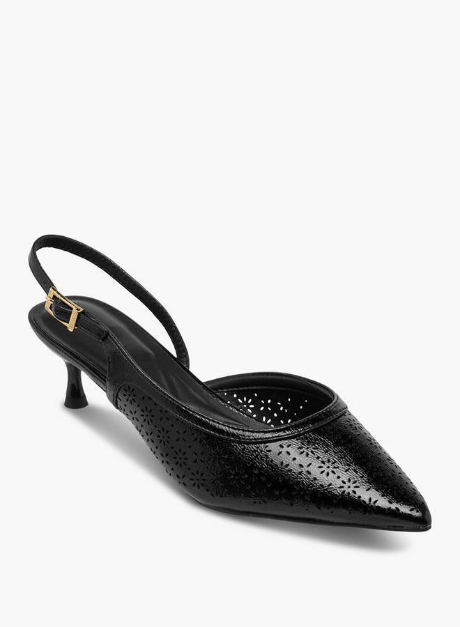 سيليست صنادل نسائية بكعب هريرة مقصوصة بالليزر - Image 3